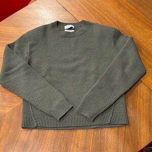 & Other Stories Dark Green Crewneck Sweater